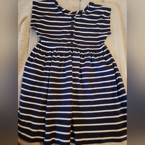 EUC Hanna Andersson navy & white dress